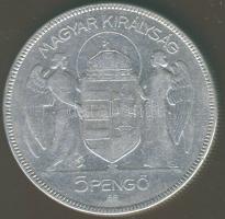 1930. 5P Ag "Horthy jobbra" T:3