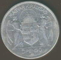 1930. 5P Ag "Horthy jobbra" T:3