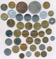 Vegyes 40db-os zseton tétel, közte telefonzseton, tantusz, 1994. "Első választó" T:vegyes