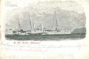 SMS Miramar, Osztrák-Magyar Haditengerészet kerekes gőzjachtja / Austro-Hungarian Navy Radjacht (kis szakadás / small tear)
