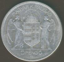 1930. 5P Ag "Horthy jobbra" T:3