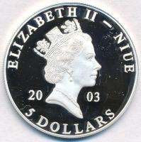 Niue 2003. 5$ Ag "Ázsia történelme - Terrakotta harcosok" (19,43g/0.999) T:PP ujjlenyomat,...