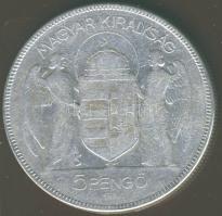 1930. 5P Ag "Horthy jobbra" T:3