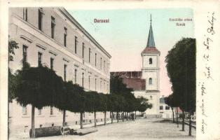 Derventa, Dervent; Katolicka crkva Konak, Naklada Dujmic i Blazevic / church, street view