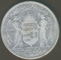 1930. 5P Ag "Horthy jobbra" T:3