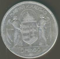 1930. 5P Ag "Horthy jobbra" T:3
