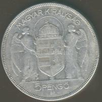 1930. 5P Ag "Horthy jobbra" T:3