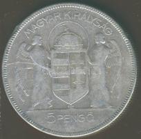 1930. 5P Ag "Horthy jobbra" T:3ph