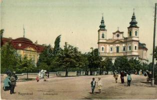 Nagyvárad, Oradea; püspöki palota, katolikus székesegyház / episcopal palace, cathedral