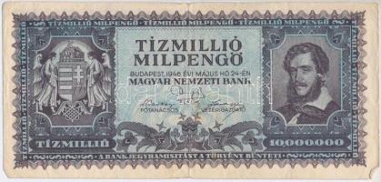 1946. 10.000.000MP Kossuth szakállában színhiány T:III