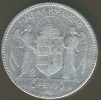 1930. 5P Ag "Horthy jobbra" T:3ph