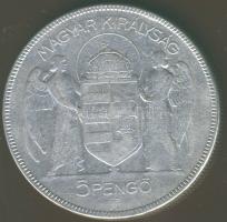 1930. 5P Ag "Horthy jobbra" T:3ph
