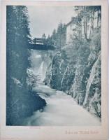 Bad Gastein, Wildbad, Schreckbrücke / bridge, giant postcard, Würthle & Sohn (29,5 cm x 23 cm) (EK)