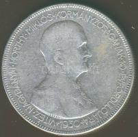 1930. 5P Ag "Horthy jobbra" T:3 pici ph