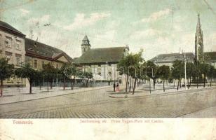 Temesvár, Timisoara; Jenő herceg tér, kaszinó / square, casino (EB)