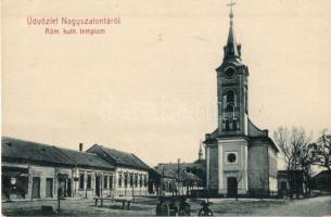 Nagyszalonta, Salonta; római katolikus templom; W. L. 1590 / catholic church