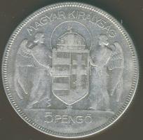 1930. 5P Ag "Horthy jobbra" T:3 pici ph