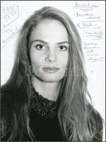 Brunner Márta(1971-) színésznő, a felületén feliratozott fotó, 24x18 cm