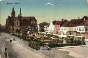 Kassa, Kosice; Fő utca, villamosok / main street, trams (EK)