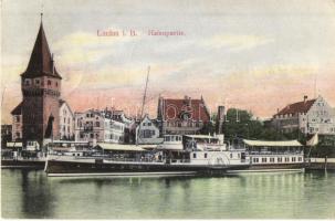 Lindau, Hafenpartie, Johannes Thomann Gasthof, hotel / port, stemship, inn