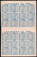 1925 Hajózási reklámnaptár az 1925-1926. évre
