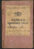 1908 A M. kir. budapesti 2. népfölkelő járás által kiállított népfölkelési igazolványi könyv