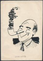 Jelzés nélkül: Ohne Worte(szavak nélkül). Tus, papír, 23x16 cm