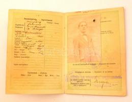 1923 Bp., A Magyar Királyság által kiállított fényképes útlevél, foltos