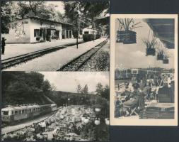 7 db MODERN képeslap; úttörővasút Budapesten és Gyöngyösön / 7 modern postcards; Hungarian pioneer r...