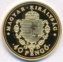 DN "Magyar aranypénzek utánveretben - Rákóczi Ferenc jubileumi 40 pengő 1935" aranyozott A...