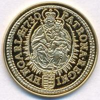 DN "Magyar aranypénzek utánveretben -  III. Károly dukát 1730" aranyozott Ag emlékérem tan...