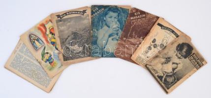 cca 1930-1940 7 db képregényes gyerekújság: Boldog ifjúság, Kis színházi magazin, stb., 2 db borítóhiánnyal, egyébként jó állapotban