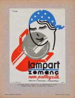 1933 Irsai István 2 db Lampart plakátja, nyomat, papír, kartonra ragasztva, a Magyar iparművészet 36...