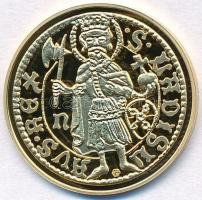 DN "Magyar aranypénzek utánveretben -  Hunyadi János kormányzói aranyforint" aranyozott Ag...