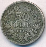 Svédország 1907. 50ö Ag T:2-
Sweden 1907. 50 Öre Ag C:VF
Krause KM#771