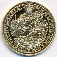 DN "Magyar aranypénzek utánveretben -  I. Lipót 10 dukát" aranyozott Ag emlékérem tanúsítv...