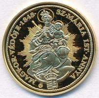 DN "Magyar aranypénzek utánveretben - V. Ferdinánd dukát 1848" aranyozott Ag emlékérem tan...