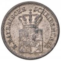 Német Államok / Bajorország 1871. 1kr Ag "II. Lajos" (0,84g/0.166) T:2 German States / Bavaria 1871. 1 Kreuzer Ag "Ludwig II" (0,84g/0.166) C:XF Krause KM#873