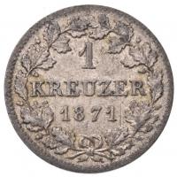 Német Államok / Bajorország 1871. 1kr Ag "II. Lajos" (0,84g/0.166) T:2
German States / Ba...
