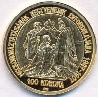 DN "Magyar aranypénzek utánveretben - Ferenc József jubileumi 100 korona 1907" aranyozott ...