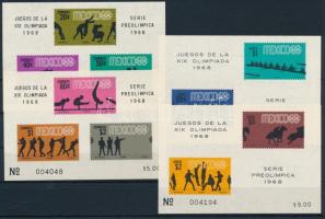 1968 Nyári olimpia blokksor Mi 11-14