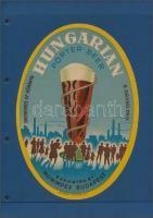 Hungarian Porter Beer nagyméretű italcímke, 24x16 cm