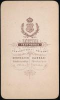 cca 1865 Kassa látképe, keményhátú fotó a Letzter testvérek műterméből, 6×10,5 cm