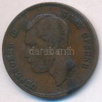 Szerbia 1868. 10p Br "III. Mihály" T:3 
Serbia 1868. 10 Para Br "Michael III" C...