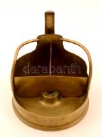 1916 Schneider ágyúhüvelyből készült asztali írószer-tartó, "1916 montenegrói harctérről" ...