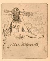 Budzinski, Robert (1874-1955): 10 Exlibris-Radierungen. Bad Rothenfelde, 1923. Holzwarth. 10  rézkar...