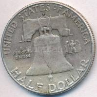 Amerikai Egyesült Államok 1962D 1/2$ Ag "Franklin" T:2,2- ph.
USA 1962D 1/2 Dollar Ag &qu...