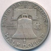 Amerikai Egyesült Államok 1958D 1/2$ Ag "Franklin" T:2- ph. 
USA 1958D 1/2 Dollar Ag &quo...