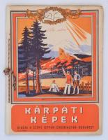 cca 1930 Kárpáti Képek. Szent István cikóriagyár gyűjtőkép mappa, nem teljes(nem tartalmazza az összes matricát), szép állapotban