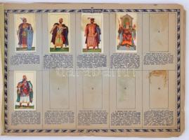 cca 1930 Képes magyar történelem, irodalom és művészet. Szent István cikóriagyár gyűjtőkép mappa, ne...